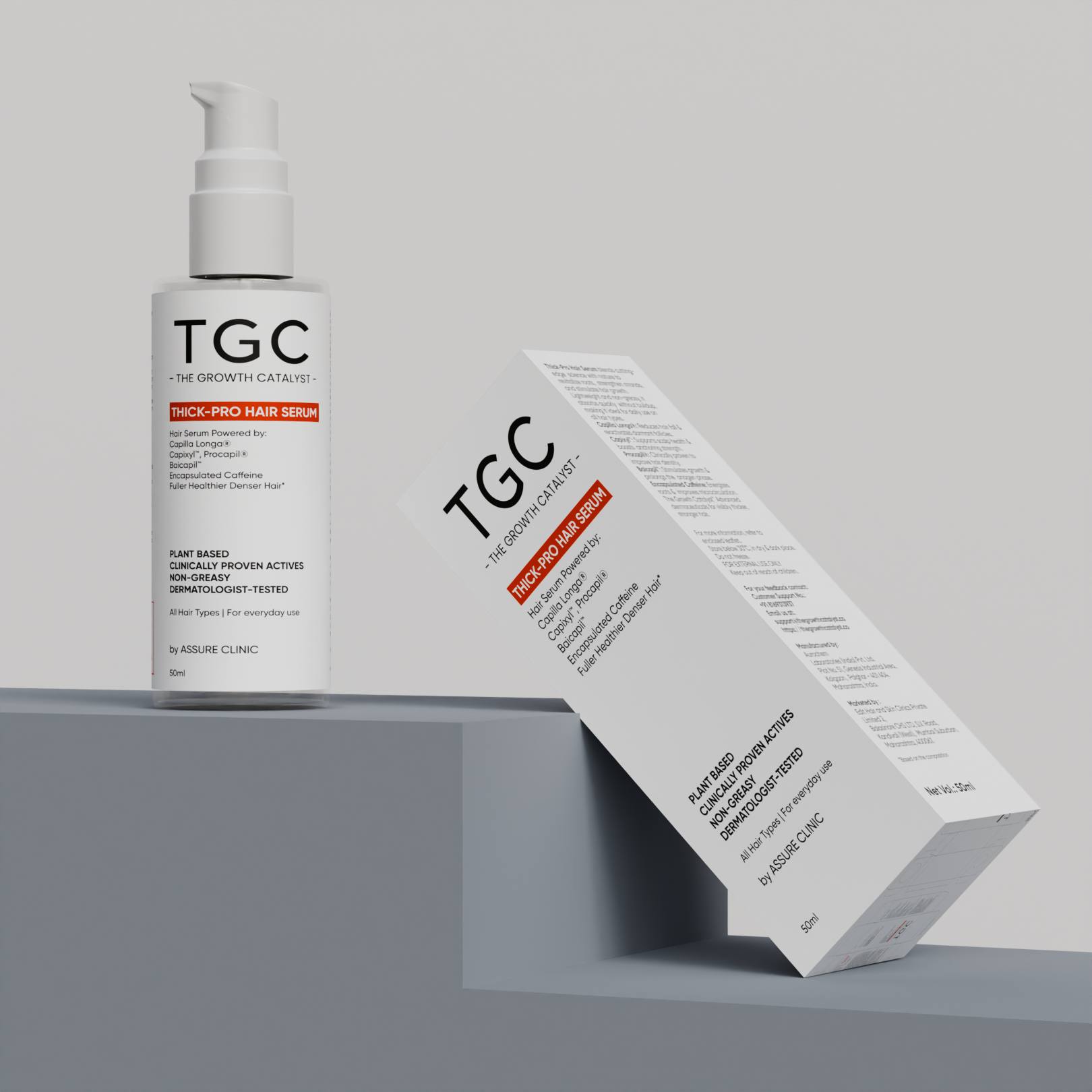 TGC The Growth Catalyst by Assure Clinic | Thick Pro Hair Serum – Advanced Hair Thickening & Growth Formula for Men & Women, 50ml